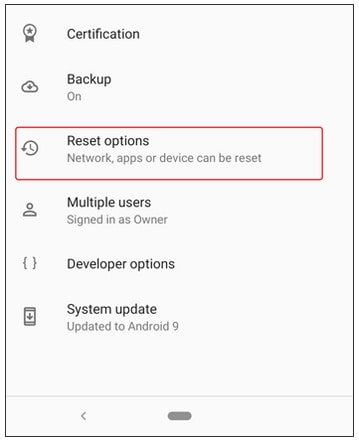 Reset Android Network Settings