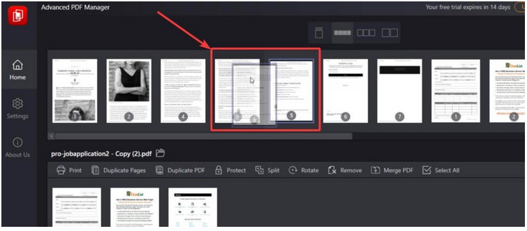 Change The Order of PDF Pages