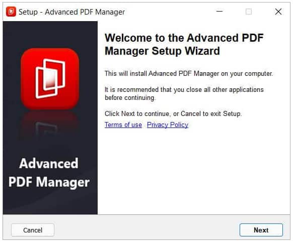 Install Advanced PDF Manager