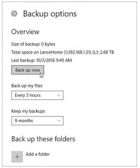 last backup information