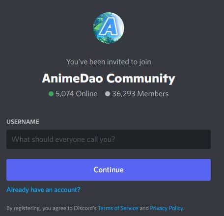 AnimeDao discord community