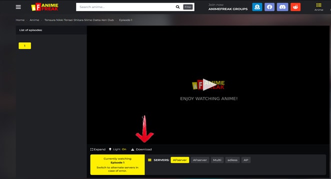 Download Anime from AnimeFreak