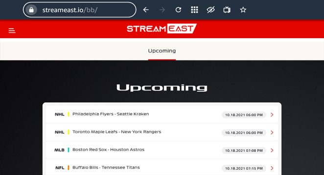 streameast nfl games