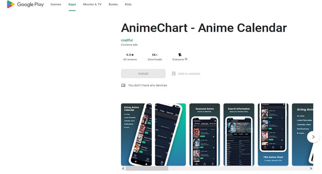 AnimeChart App