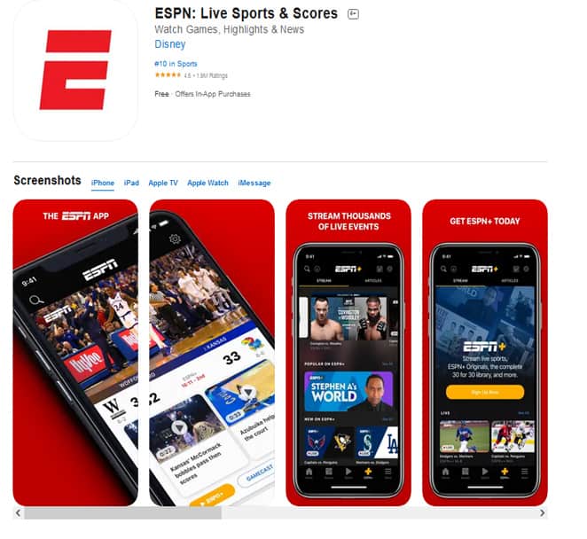 ESPN College Football App