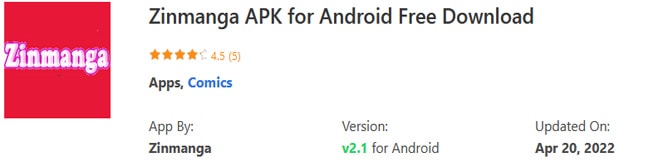 Zinmanga app