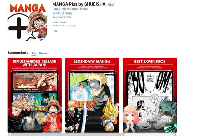 MANGA Plus by SHUEISHA App For iOS