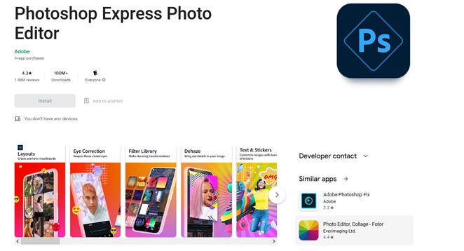 Photoshop Express Photo Editor