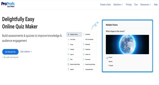 Proprofs quiz maker for school