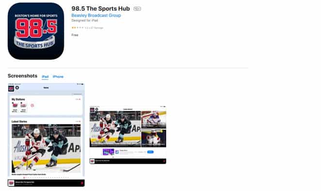 98.5 the Sportshub App