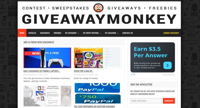 Giveawaymonkey