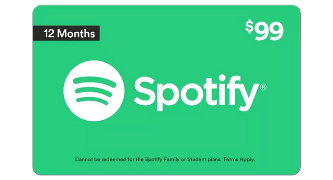 Spotify Annual Gift Card