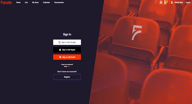 Fanatiz login