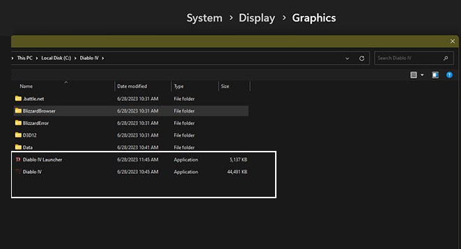Diablo IV executables