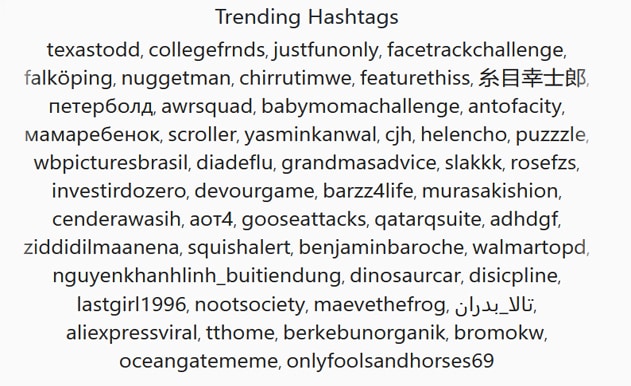 Urlebird Trending Hashtags
