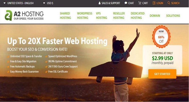 A2Hosting eCommerce hosting providers