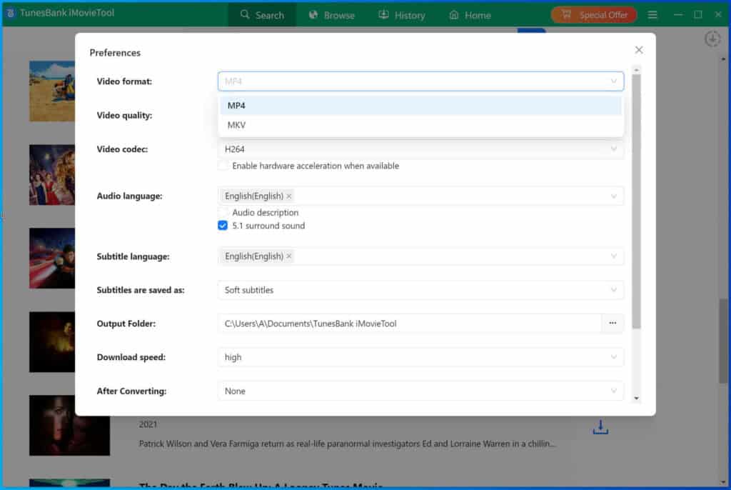 select-mp4-mkv-format